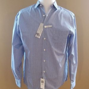 Geoffrey Bean 16.5 34-35 Blue Checker Shirt